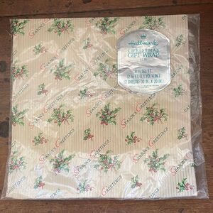 Vtg new in packaging Hallmark Christmas gift wrap/2 sheets